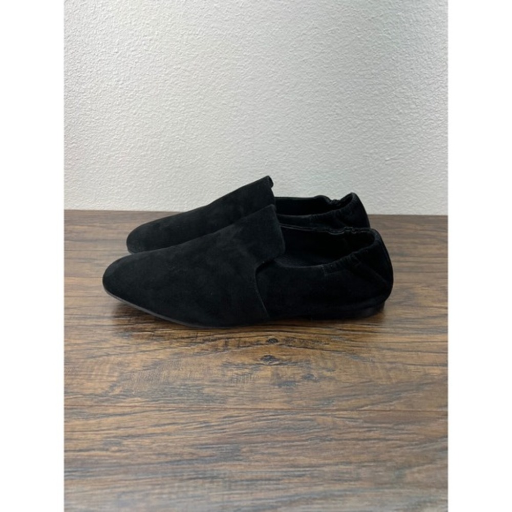 VIA SPIGA V Talia Black Suede Back Stretch Casual Slip On Loafers Flats 9M‎
